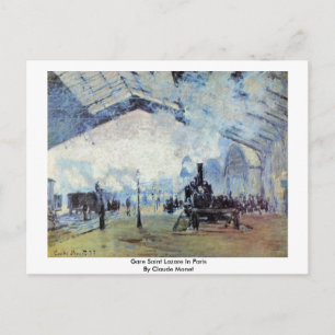 Gare Saint Lazare in Parijs door Claude Monet Briefkaart