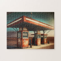 Gare vintage 4 Easy Brain Art Puzzles Photo