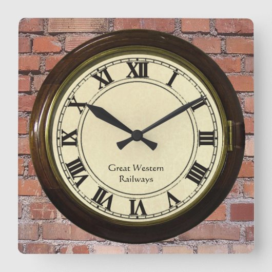 Gare vintage en brique look horloge (Recto)