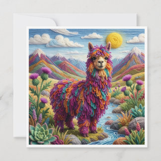 Garen Alpaca Bij een Garen Berg Stroom