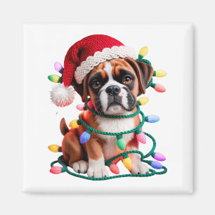Garen Boxer Hond Naaien Breien Haken Kerstmis Magneet