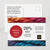 Garen breien Naaistof Custom Coupon Korting Briefkaart (Voorkant / Achterkant)