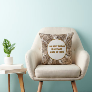 Garen Citaten Beige Haakwerk BOHO Ontwerp Ambachte Kussen