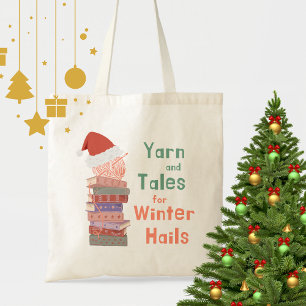 Garen en verhalen voor winter begronen Kerstmis Tote Bag