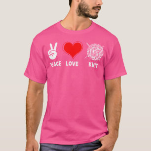 Garen Haken Vrede Liefde Breien T-shirt