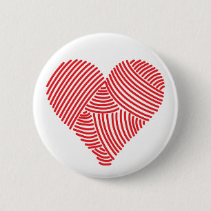garen hartknop ronde button 5,7 cm