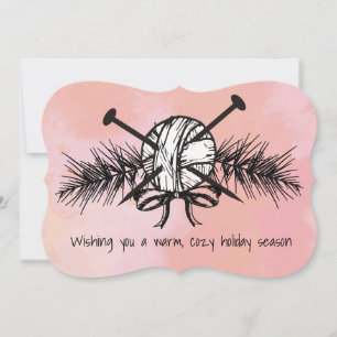 Garen Kerstmis handgemaakt met liefde breinaalden Feestdagenkaart