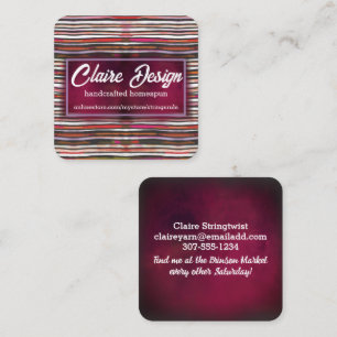 Garens brei-brei-haakkroeskrabben busi vierkante visitekaartje