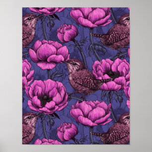 Garens in de tuin van de anemone poster