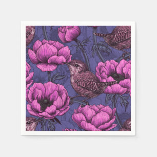 Garens in de tuin van de anemone servet