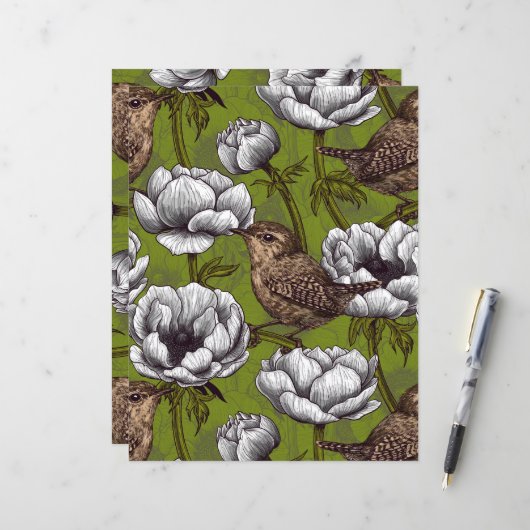 Garens in de witte anemontuin (Voorkant / Achterkant in situ)