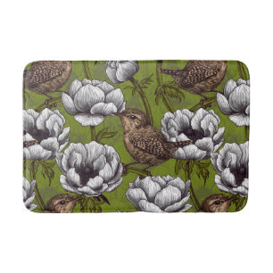 Garens in de witte anemontuin badmat