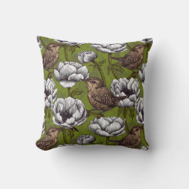 Garens in de witte anemontuin kussen