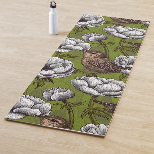 Garens in de witte anemontuin yogamat (In situ)