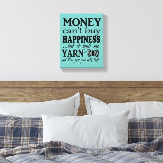 Garens is geluk / Craft Room Canvas Afdruk (Insitu (Slaapkamer))