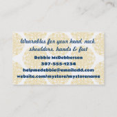 Garens van haakhaken, olifant, van wolly visitekaartje (Achterkant)