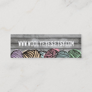 Garens voor waterverf, ononderbroken brei- en haak mini visitekaartje