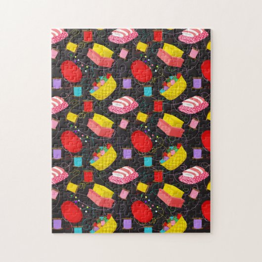 Garenspoelen Naaldendekens Naaister Legpuzzel (Verticaal)