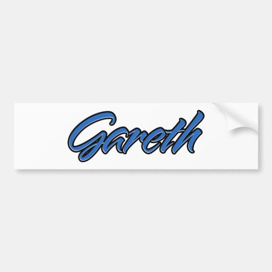Gareth Name blue Aufkleber Sticker Autoaufkleber (Voorkant)
