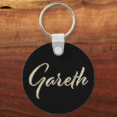 Gareth Name whitegold Button Porte-clés (Recto)