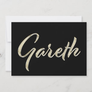 Gareth Nom or liquide Carte d'écriture