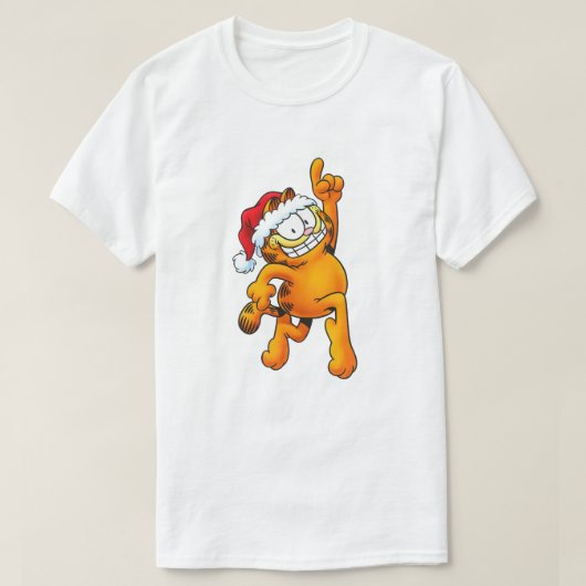 Garfield enthusiastically celebrates Christmas T-shirt (Design voorkant)