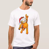 Garfield enthusiastically celebrates Christmas T-shirt (Voorkant)