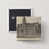 Garfield University, Kansas Vierkante Button 5,1 Cm (Voorkant /achterkant)