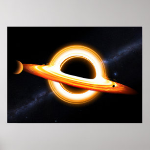 Gargantua - Black Hole and Milky Way #1 Poster