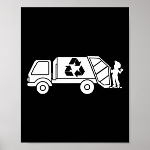 Garge Truck Waste Recyclen Trash Collector Earth D Poster