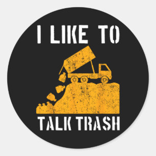 Garge Truck Waste Recyclen Trash Collector Earth D Ronde Sticker