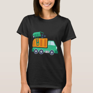 Garge Truck Waste Recyclen Trash Collector Earth D T-shirt