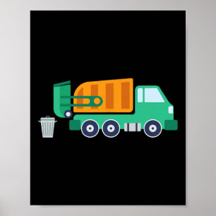 Gargetruck Recyclen afvalinzamelaar Earth Da Poster
