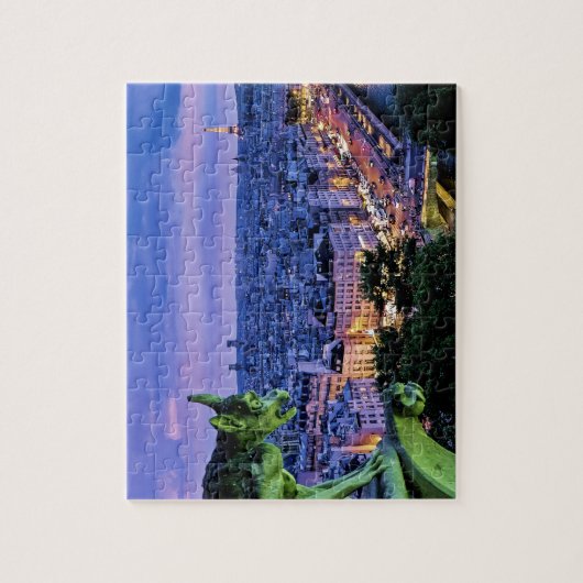 Gargolye verliest Parijs 's nachts Legpuzzel (Verticaal)