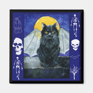 Gargoyle chat noir Aimant chaton Halloween