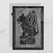 Gargoyle Gray Scrolls Kaart (Voorkant / Achterkant)
