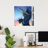 Gargoyle Guardian Poster (Thuiskantoor)