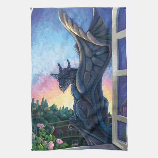 Gargoyle Guardian Theedoek (Verticaal)
