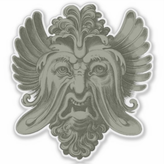Gargoyle Masker 5 Sticker (Voorkant)