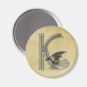 Gargoyle Monogram K Magneet (Voorkant / Achterkant)