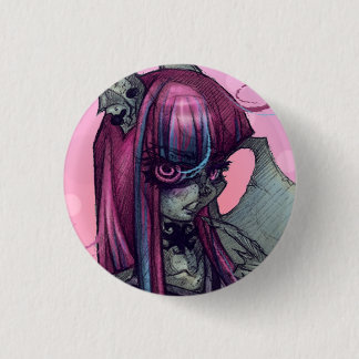 Gargoyle Monster Girl Pin Ronde Button 3,2 Cm