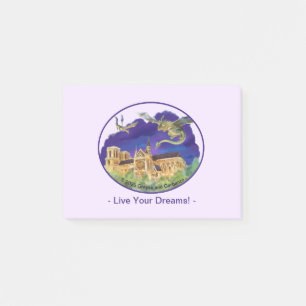 Gargoyle Notre Dame - Parijs Droomnotities 4" x 3" Post-it® Notes