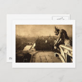Gargoyle Notre Dame, Paris Frankrijk 1912 Briefkaart (Voorkant / Achterkant)