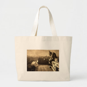 Gargoyle Notre Dame, Paris Frankrijk 1912  Grote Tote Bag