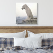 Gargoyle op de balustrade van de Grande Canvas Afdruk (Insitu (Slaapkamer))