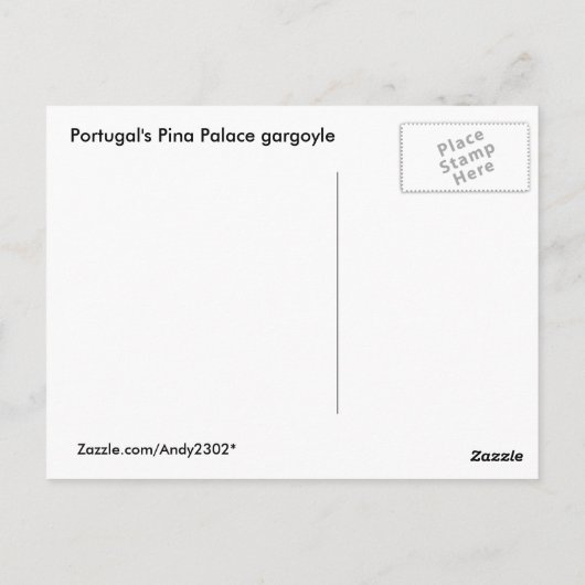 Gargoyle portugais ~ carte postale (Dos)