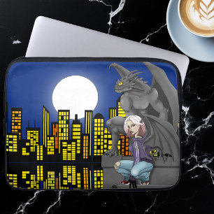 Gargoyle Stedelijk Fantasie Stadsgezicht Laptop Sleeve