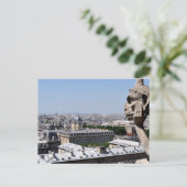 Gargoyle uitzicht Parijs, Notre Dame Briefkaart (Staand voorkant)