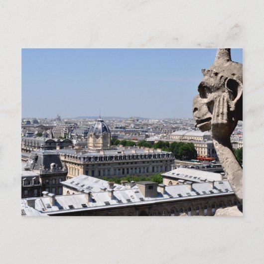 Gargoyle uitzicht Parijs, Notre Dame Briefkaart (Voorkant)