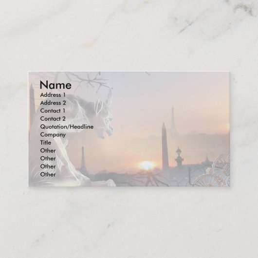 Gargoyle van Notre-Dame Visitekaartje (Voorkant)